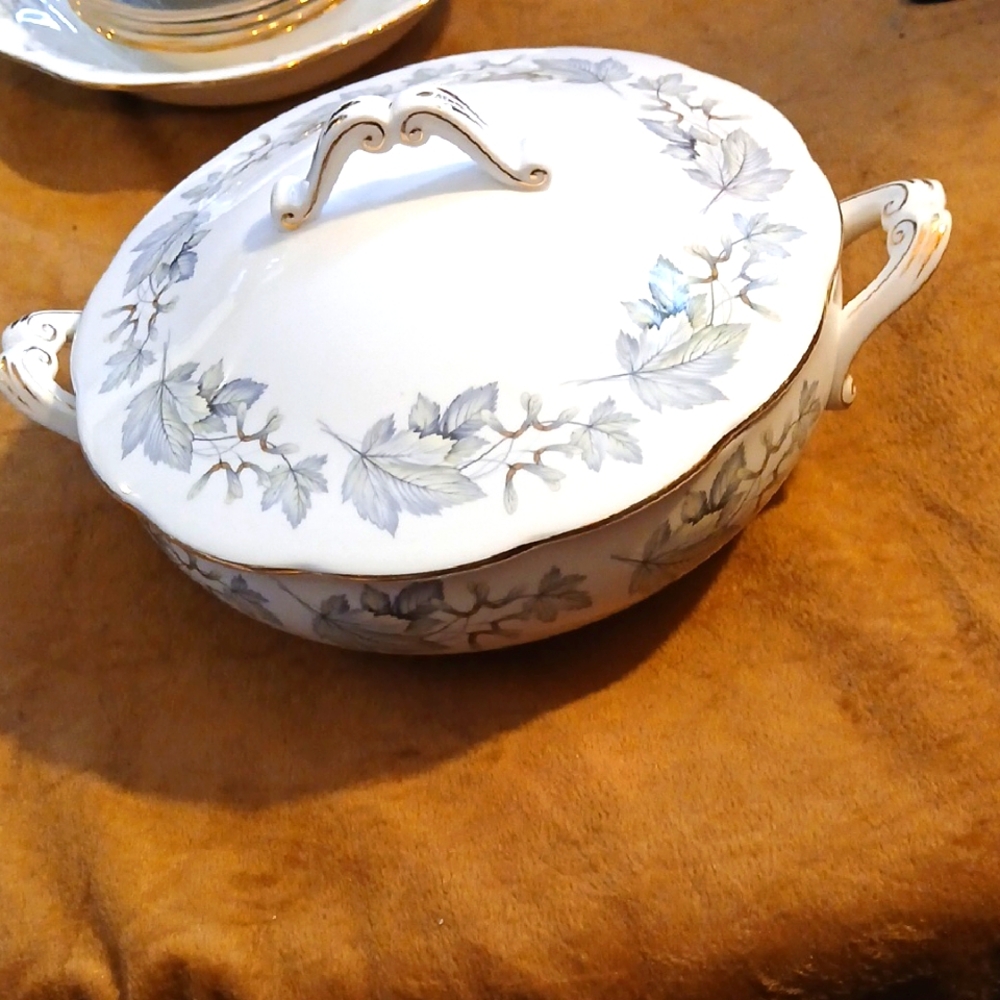 Elegant 1959 Royal Albert, Silver Maple  Covered Serving Dish